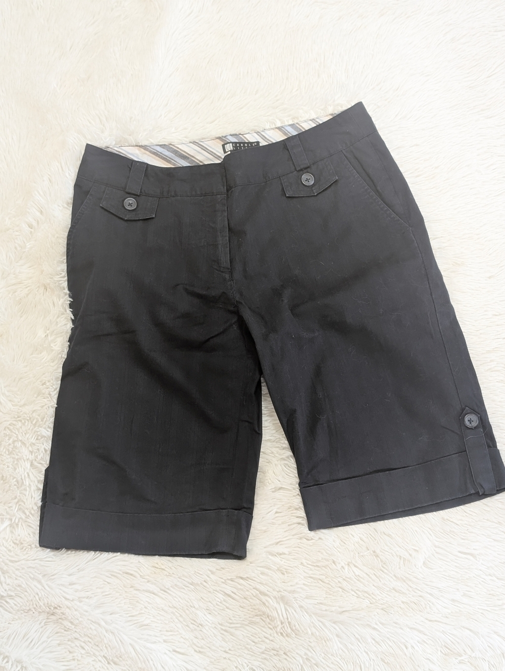 Vintage CAROLE LITTLE Navy Blue Shorts 8